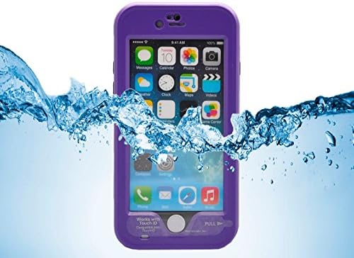 Engadget Zone ***January 5th Model UPDATE*** Waterproof Shockproof Dirtproof Snowproof Triple Layer Kick-Stand Armor Case Cover For iPhone 6 4.7" (Purple)