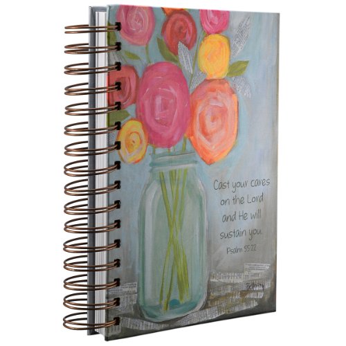petals of praise rose hardcover wirebound journal