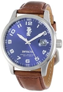 Invicta Men's 15254 I-Force Blue Dial Dark Brown Leather Watch