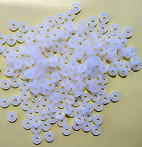 Pretty321 Kinds of Colors to Choose High Quality Soft Silicone Gel Spacer Clip Charm Stopper Beads - 2.5mm Inner Diameter - Fit 3mm Pandora Bracelet Bangle (200 PCS, White)