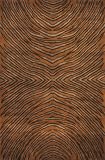 5'3 x 8' Rectangular Momeni NEWWANW-93RST5380 Rust Color Hand Tufted Chinese New Wave Collection Rug