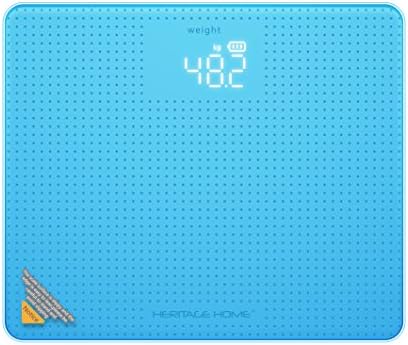 Weight Scale From Heritage Home Products. A Name You Can Trust for Smart Step-on Technology Digital Weight Watchers Scales. No Batteries required but Chargeable with USB cable. Set Your Weight Goals and Track Progress with Premium Quality Scale,Blue