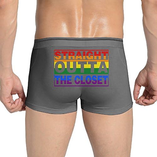 Mens Straight Outta The Closet Gay&amp;Lesbian Low-Rise Boxer Brief Underwear