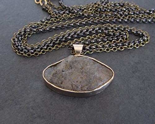 Rustic rough quartz pendant necklace