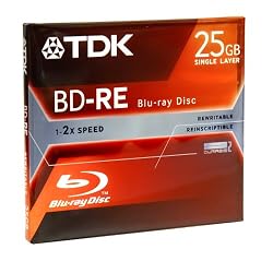 TDK Blu-ray 25GB Rewritable Recording Disc (BDRE25A)
