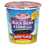Dr. McDougall's Right Foods Vegan Black Bean & Lime Soup, 3.4-Ounce Cups (Pack of 6)