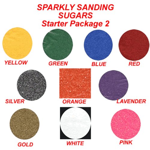 Cake Decorations - Sparkly Sanding Sugars Starter Set - 10 Jars of Assorted Colors SAVE... by Lucks