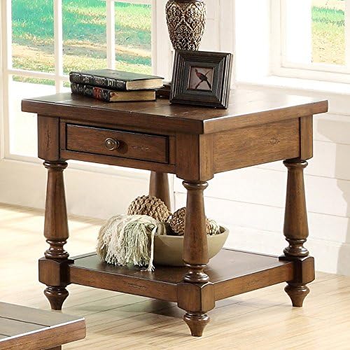 Riverside Furniture Riverside Newburgh End Table - Antique Ginger, multicolor, Solid Hardwood