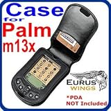 Original Black Leather Flip Case for Palm Pilot m100, m105, m125, m130 Series PDAs