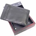 Nautica Black Leather Money Clip w/ Gift Box