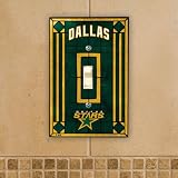 Dallas Stars Art Glass Switch Cover