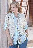 Denim 24/7 Plus Size Crocheted Lace Vest