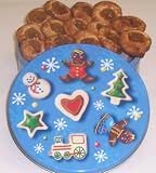 Gourmet Food : Scott's Cakes 1 lb. Cinnamon Apple Butter Cookies in a Christmas Cookie Tin