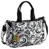 Okiedog Equinox Metro Luxury Messenger Baby Changing Bag (Black/White)