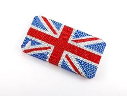 British Patriotic England Flag iPhone 4S 4 Case Cover Swarovski Crystal Element