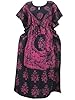 Kaftan Caftans Batik Printed Pink Lounger Wear Womans Dress One Size