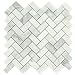 Carrara (Carrera) Herringbone 1x2" Honed Venato Mosaic Tile
