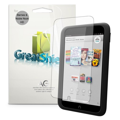 GreatShield Ultra Anti-Glare (Matte) Clear Screen Protector Film for Barnes & Noble NOOK HD 7