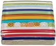 Authentic Murano Glass Arsenale Paperweight, Multicolor Bars, Millefiori Stripe, Gift Boxed, 2.5"