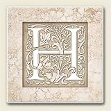 AbsorbaStone Coaster set~ Monogram Initial H ~ 4 Tile Drink Coasters ~ code 575