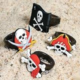 Rubber Pirate Rings 12 ct