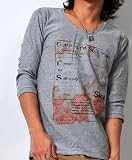 ラメロゴフォトＵネック七分袖カットソー ７分 Ｔシャツ