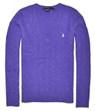 Ralph Lauren Sport Women Lambs Wool Pony Logo V-Neck Sweater