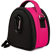 Hot Pink Limited Edition Camera Bag Carrying Case with Extra Accessory Compartment for Nikon Coolpix L24 P300 S70 S80 STYLE S100 S1100pj S1200pj S2500 S3100 S4100 S5100 S6100 S6200 S8100 S8200 S9100 Point and Shoot Digital Camera + Includes Pink 6 Inch Mini Tripod