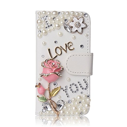 Bling Crystal Diamonds Bow PU leather flip slots wallet cover case skin for Mobile Phones(SAMSUNG GALAXY S5 ACTIVE G870)