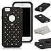 iPhone 6 4.7 Case, SGM Hybrid Gel Rhinestone Bling Armor Defender Case for Apple iPhone 6 (4.7