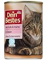 Dein Bestes Katze Kalb + Huhn, 12er Pack (12 x 400 g)
