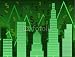 Wallmonkeys Peel and Stick Wall Decals - City Bar Chart - Financial Boom - Removable Graphic