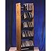 Wood Shed Solid Oak 5 Row Dowel CD Rack Honey Oak