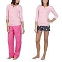 Xhilaration&reg; Juniors Flannel 3Pc Pajamas Set - Melancholy Rose Dot
