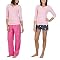 Xhilaration&reg; Juniors Flannel 3Pc Pajamas Set - Melancholy Rose Dot