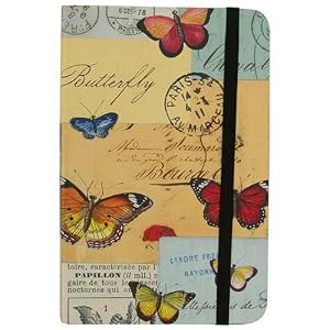Cavallini Butterfly Butterflies hardbound notebook with elastic