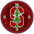 NCAA Stanford Cardinals Round Clock