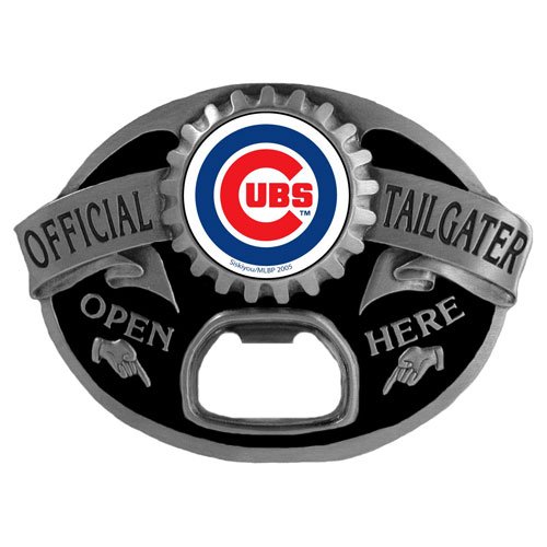 Chicago Cubs Bottle Opener Tailgater Belt Buckle - MLB Baseball Fan Shop Accessories