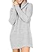DEARWEN Women's Fashion Sexy Cowl Neck Pullover Long-sleeved Sweater Dress