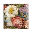Rose Basket Fringe Studio Square Transferware Small Glass Tray