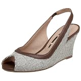 Pink Studio Womens Rosetta Peep Toe Slingback