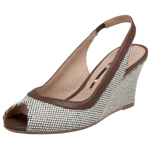 Pink Studio Women's Rosetta Peep Toe Slingback