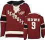 Gordie Howe Old Time Hockey NHL Lace Hooded Alumni Detroit Red Wings Jersey