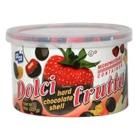 Saco Dolci Frutta Hard Chocolate Shell for Fruit, Chocolate, 8-Ounce Canisters (Pack of 12)