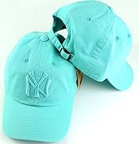New York Yankees MLB American Needle Tonal Ballpark Slouch Cotton Twill Adjustable Hat (Seafoam Green)
