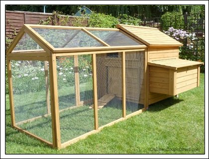 Chicken Coop With Run - Traditional Wooden Design 