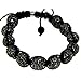 black crystal shamballa macrame disco ball