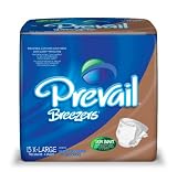 Prevail Breezers Adult Briefs, Extra Large, 15 Briefs (Pack of 4)