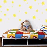 49 Yellow Star Removable Wall Decals Stickers Peel and Stick