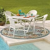 IMAGE OF Cafe Table and Stacking Chairs Set - Golden Bronze, Round - Frontgate, Patio Furniture